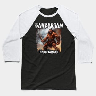 Barbarian Rage Damage Baseball T-Shirt